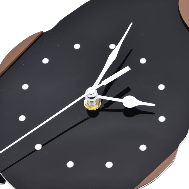 Wall Clock Self Adhesive Waterproof 3D Effect Silent Movement Dog