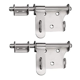 Stainless Steel Door Lock Sliding Bolts Security Door Bolt Garden Gate Bolt Bolt Lock Stainless Steel Door Bolt for Cabinet Doors, Barn Doors, Sliding Doors, Special Door Locks, Pack of 2