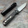 VORTEK OTIS Red Black Carbon Fiber D2 Drop Point Blade