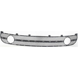 FITRITE AUTO PARTS New Front Bumper Grille for 2001-2005 Volkswagen Beetle, Center, Mesh Insert, Textured Black, with Fog Light Hole VW1036104 1C0807681E01C