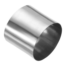 PATIKIL 2 1/2" (63mm) ID Straight Pipe Fitting, 304 Stainless Steel Coupling Metal Tube Connector Adapter for Irrigation Water Pipelines, DIY, 60mm Long