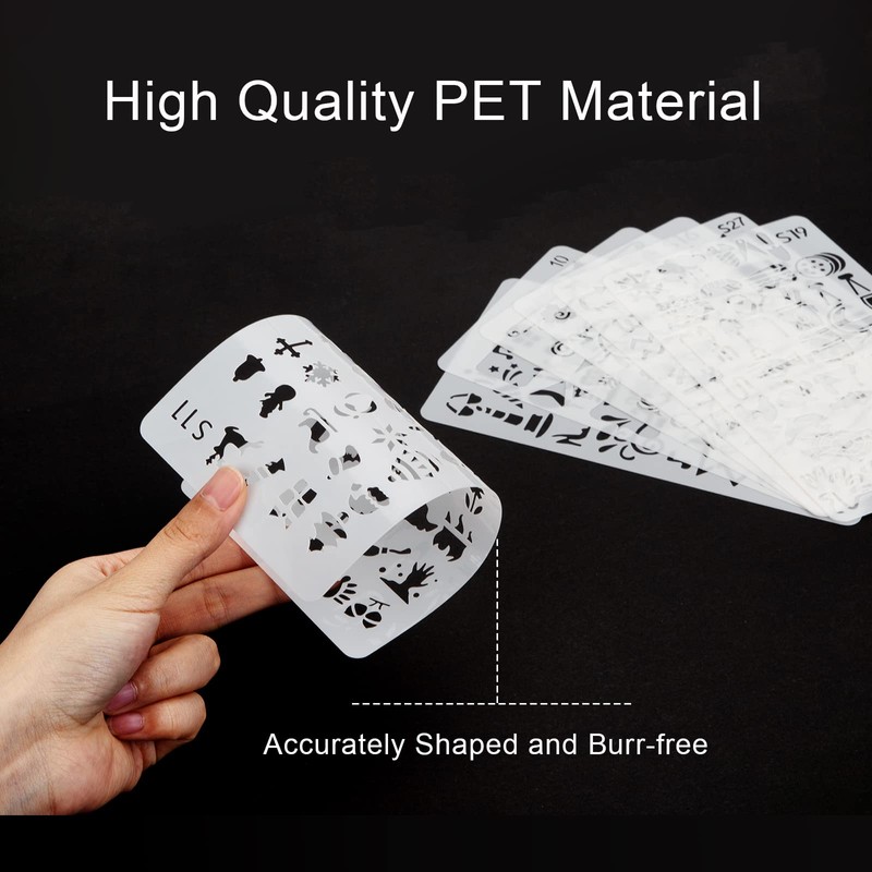 Bullet Journal Stencils Set Diary Stencils Painting Templates for Diary