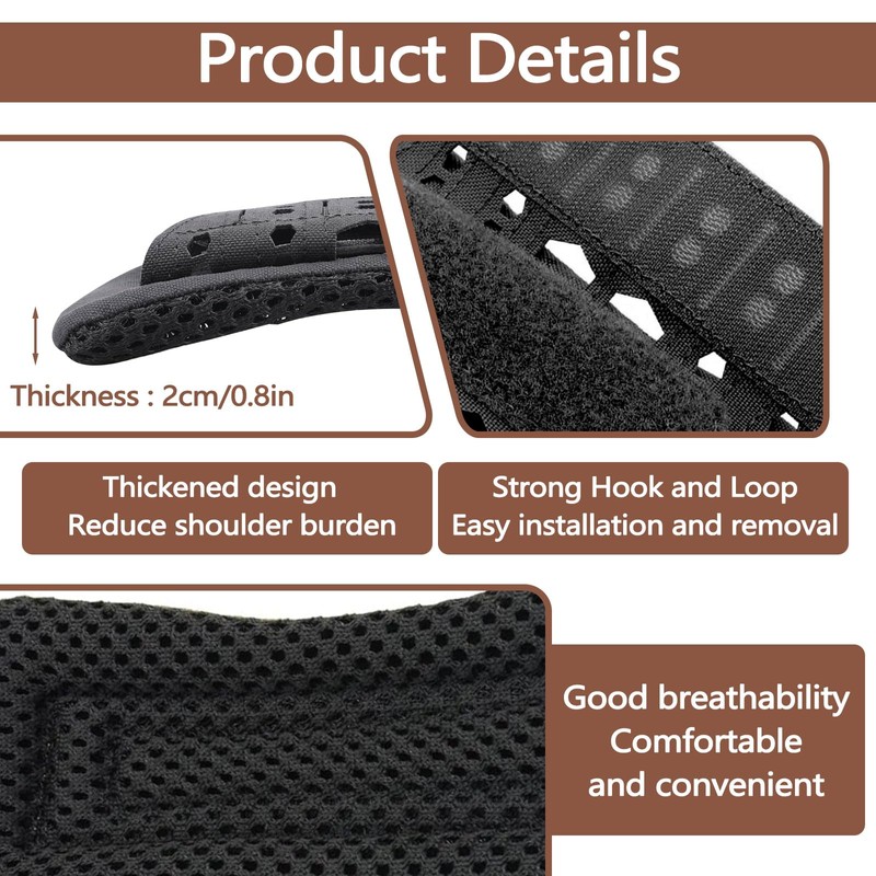 Modixun 2 Pack Shoulder Strap Pad, Breathable Backpack Strap Pads,