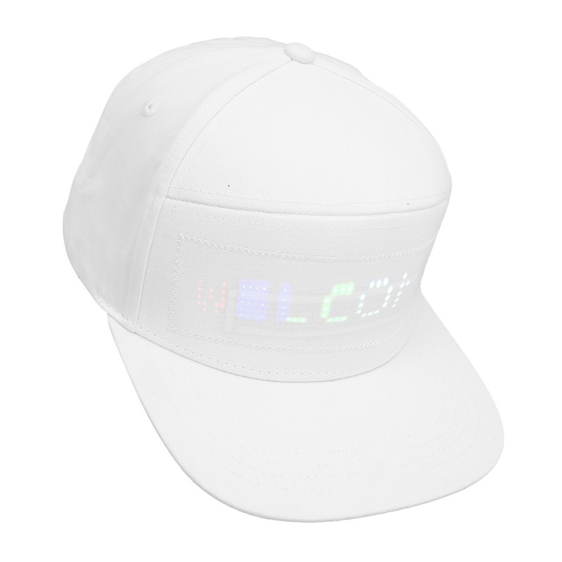 LED Cap Programmable Bluetooth APP Control Editable Colorful LED Hat