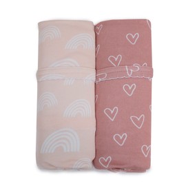 Bubba Blue Nordic Jersey Wrap, 80 x 80 cm Size, Dusty Berry/Rose (Pack of 2) 150.0 Grams