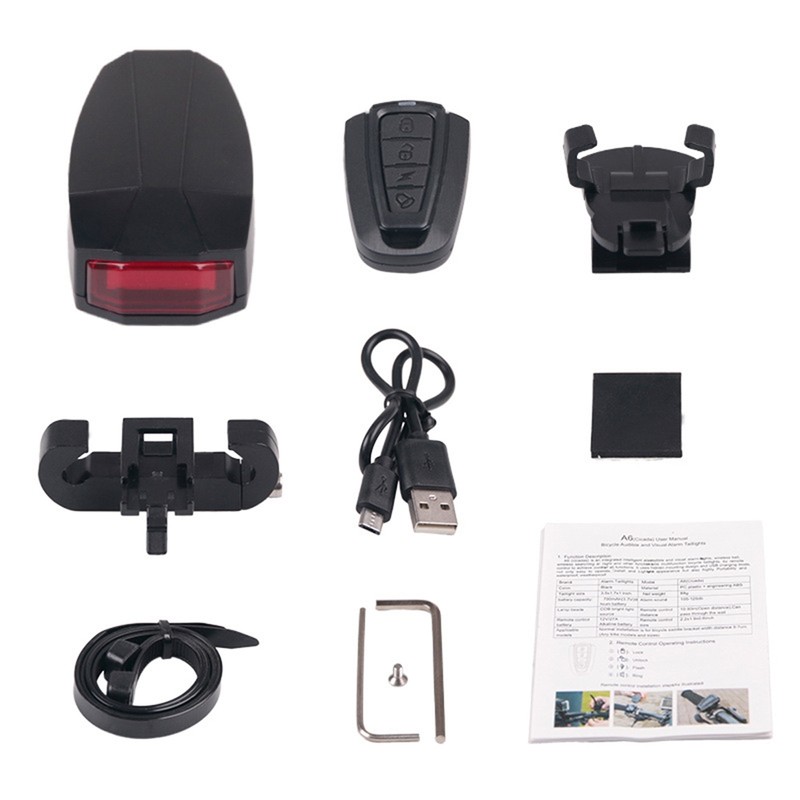 Bike Tail Light USB Rechargeable Smart Bike Tail Light Wireless