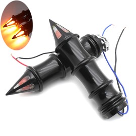 HTTMT MT291-017-7/8''- Motorcycle Black Hand Grips 7/8" Turn Signals Fit Compatible with H-D Xl Sportster 1200 Custom Cd