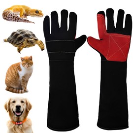 MZSX Bite Resistant Gloves for Handling Animals, 45 cm Anti-Bite Work Gloves, Reptile Handling Gloves, for Welding, Gardening, Handling Cat/Dog/Bird