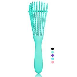 Cepillo para desenredante fácilmente Cabello Rizado Cepillo,Peine de Pulpo plastico,Minimiza Dolor y Daños,Desenreda Todo Tipo de Cabello,Exfoliando Tu Cuero Cabelludo,Hacer que Cabello Lmpio y Suave (Verde)