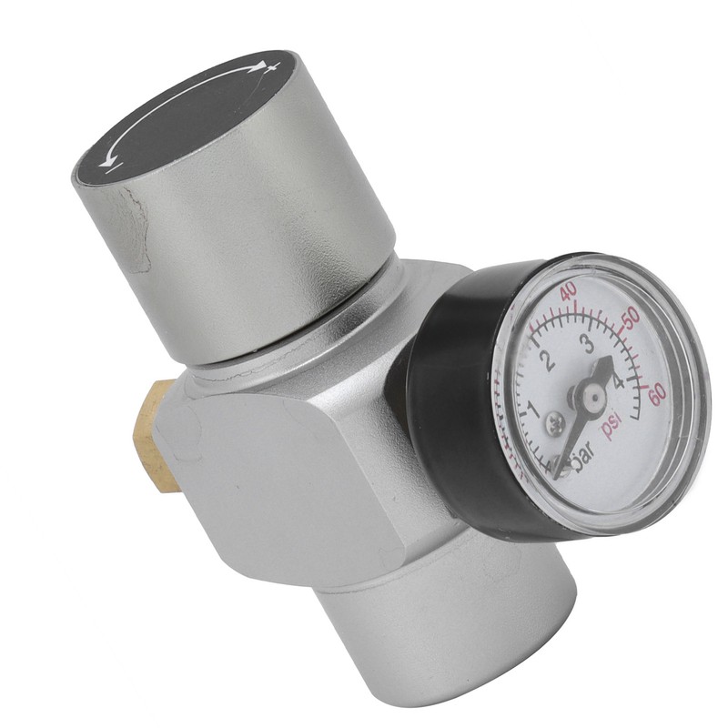 Mini CO2 Gas Regulator with CutOff Switch MFL3/8in to TR21x4