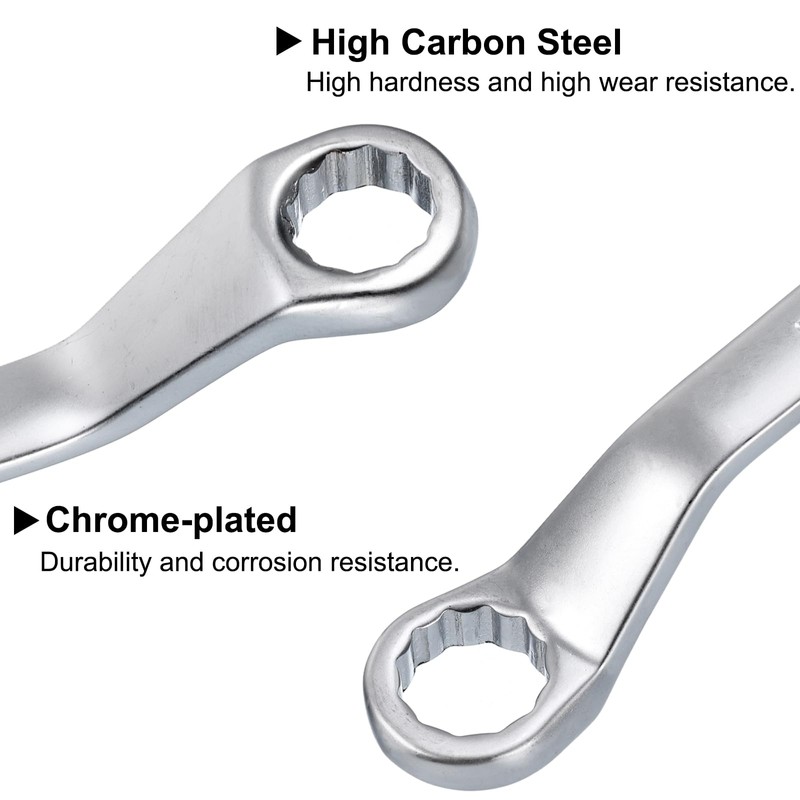 sourcing map Offset Double Box End Wrench 13mm x 15mm