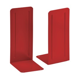 Acrimet Jumbo Premium Metal Bookends 9" (Heavy Duty) (Red Color) (1 Pair)