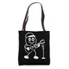 Funny stick figure playing guitar: cool musician motif Tote Bag
