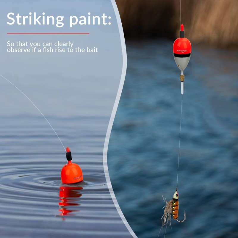 THKFISH Fishing Bobber Slip Bobber Fishing Floats for Crappie Balsa