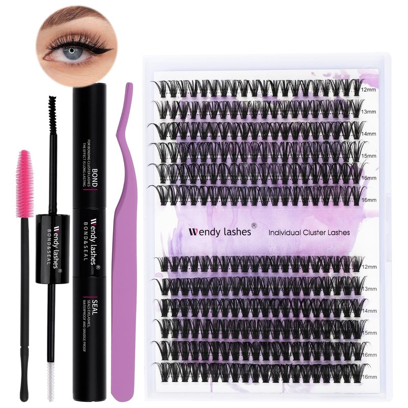 Individual Lashes Kit Cluster Lashes D Curl 0.07mm Mixed 12-16
