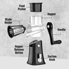 Zulay Kitchen Rotary Cheese Grater 5 Blade Cheese Shredder -