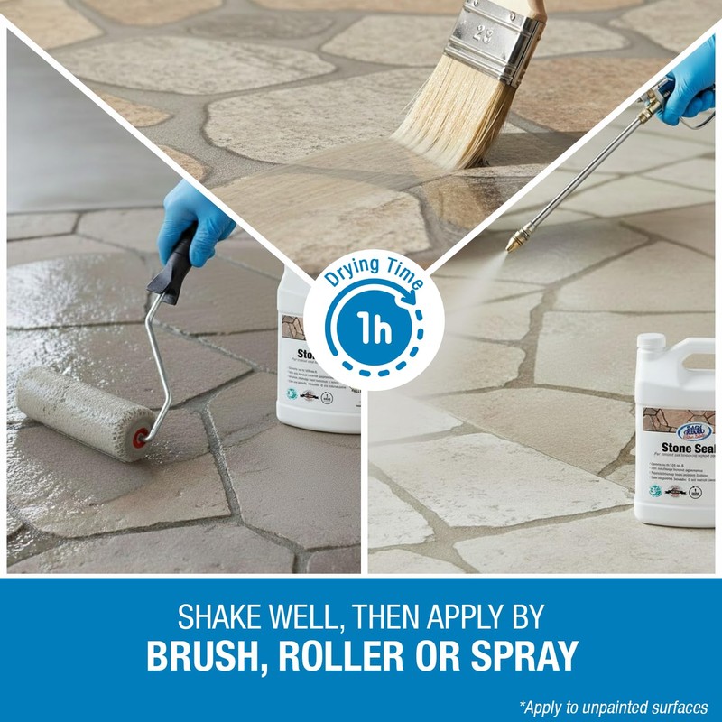 Rainguard Water Sealers Stone Sealer, Penetrating Protection Against Moisture Damage