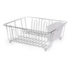 Small Stainless Steel Wire Dish Rack with Cutlery Cup –