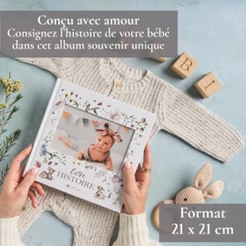 Birth Book - Photo Album and Birth - Birth Gift 132 Pages and Photo Album Scrapbooking - Book for Birth Baby Boys and Girls - Photos 10 x 15 (Forest)