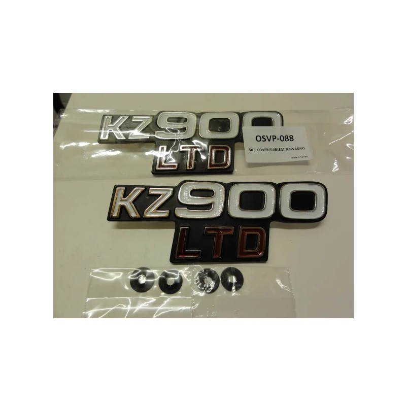 Kawasaki OSVP-088 Pair of 1976 Side Cover Emblems KZ900LTD.OE# 56018-260