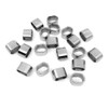 30Pcs Stainless Steel Slider Spacer Beads Rectangle Slide Charms Slider