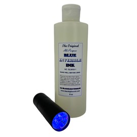 Invisible Ink Black Light Reactive 8oz with 9 LED Black Light