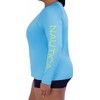 Nautica Women's Long Sleeve Rashguard Swim Top UPF 30+, lightblue,