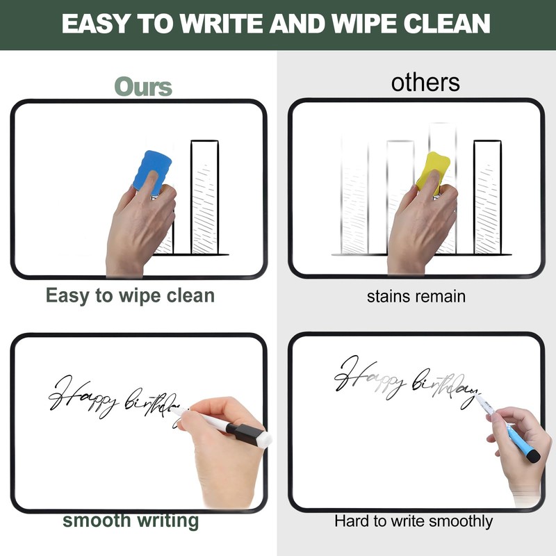 Whiteboard Small 30 x 21 cm Double-Sided Whiteboard Magnetic Dry
