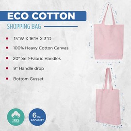 shop4ever Easter Bunny Rabbit with Heart Eco Cotton Tote Reusable Shopping Bag Light Pink ECO 1