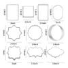 10 PCS Plaque Frame Cookie Cutters Set Fondant Tiles Biscuit