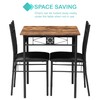 VECELO Small Dining Table Set for 2, 3 Piece Kitchen