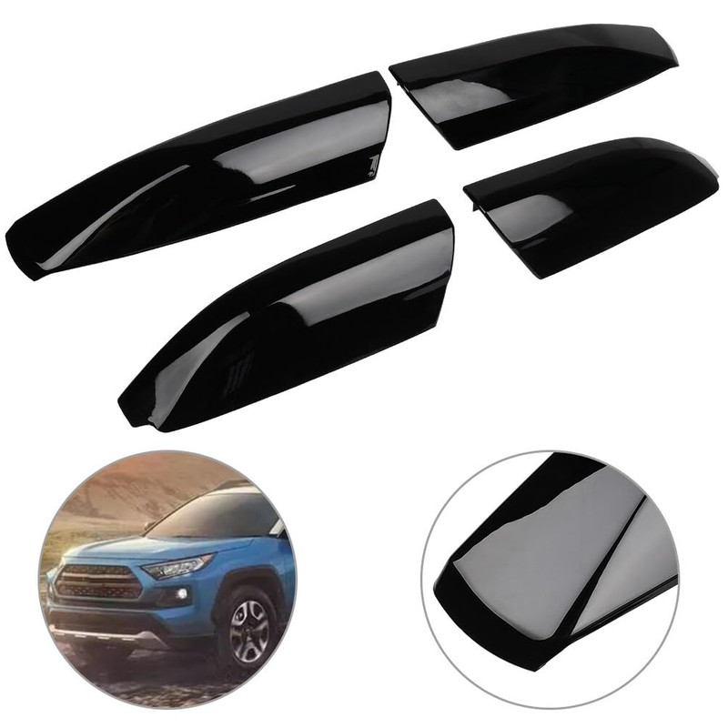 AZHZ 4PCS Black Roof Rack Covers Roof Rack Covers Fit