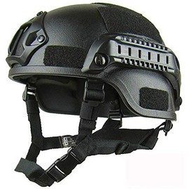Tactical MICH2000 Fast Protective Helmet with NVG Bracket and Side Rails, Suitable for Outdoor Activities Such As Paintball Shooting, CS Games, War Games, Etc.