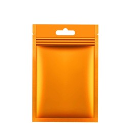 100 Pcs Orange Resealable Smell Proof Ziplock Storage Bags, Foil Pouch for Food Storage (2.7 x 3.9 inch/ 7 x 10 cm)