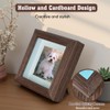 Pet Ashes Box Set, Wooden Round Pets Urn for Dog