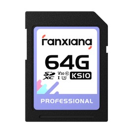 fanxiang SD Card 64GB, SDXC Memory Card, UHS-I, V30, Class 10, Up to 100MB/s, High Speed for 4K UHD Video, DSLR Camera, and Full HD Recording