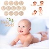 DBREAKS Pack of 14 Milestone Cards Baby Wood, Baby Milestone