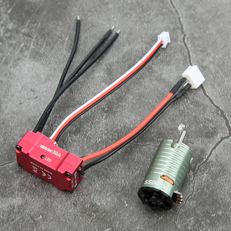 1410 Brushless Motor 18A Red ESC Set RC Car Replacement