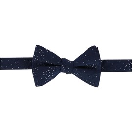 Trafalgar Men's Mystere Metallic Star Light Silk Bow Tie, Navy