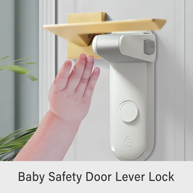 Childproof Door Lever Lock, Baby Proofing Door Handle Lever, Door