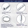 PAGOW 10 PCS Gy6 Exhaust Bolt and Gasket Kit for