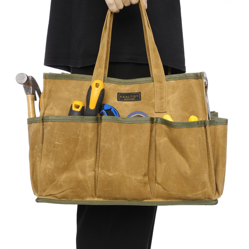 Tool Bag | 16OZ Waxed Canvas Tool Tote Bag, 1