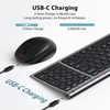 iClever DK05 Bluetooth Keyboard and Mouse Combo - 2.4G Wireless