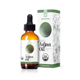 River Cosmetics Organic Cold Pressed Argan Oil for Hair Care, Skin Care, and More, USDA Certified Organic 100% Pure Argan Oil, Hexane Free, 2 Fl Oz.