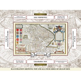 History Portal Limited Edition 1000 Piece Jigsaw Puzzle - Map of Lincolnshire 1611 by John Speed
