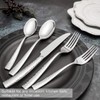 Kelenfer Silverware Set Flatware Set Hammered Pattern Stainless Steel Cutlery