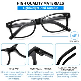 Suertree Lesebrille 3 Pack Leicht Leser Scharnier Augenoptik Brille Lesehilfe für Damen Herren 1.5x