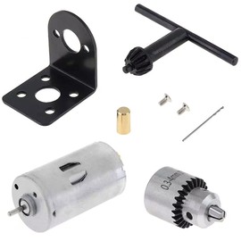 0.6-6 mm B10 DC 12V-36V Lathe 555 Motor Chuck with Miniature Hand Drill Chuck and Installation Tool Set