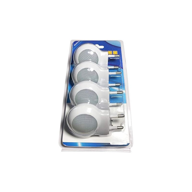 4 Pack of White EU 2-pin Plug - Portable Plug-in