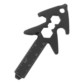 Eikovia 10 In 1 Bottle Opener Keychain,Keychains Multitool, Keychain Bottle Opener, Key Hook, Rope Cutter, Screwdriver, Metric Ruler, Wrench,Universal Backpack Tool,Black